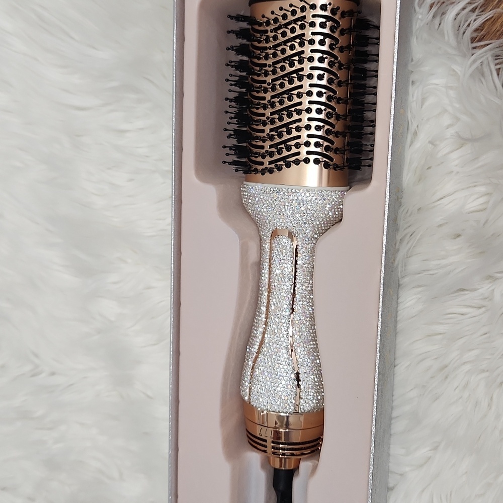🩶▪️ Glitz And Glam ▪️Hot Air Brush glitter Rhinestone Hair Dryer New in Box